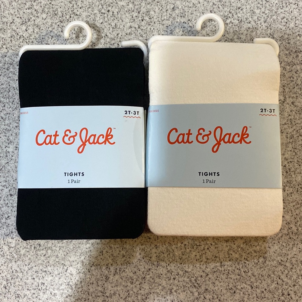 Brand new cat and Jack girls tights 2T-3T